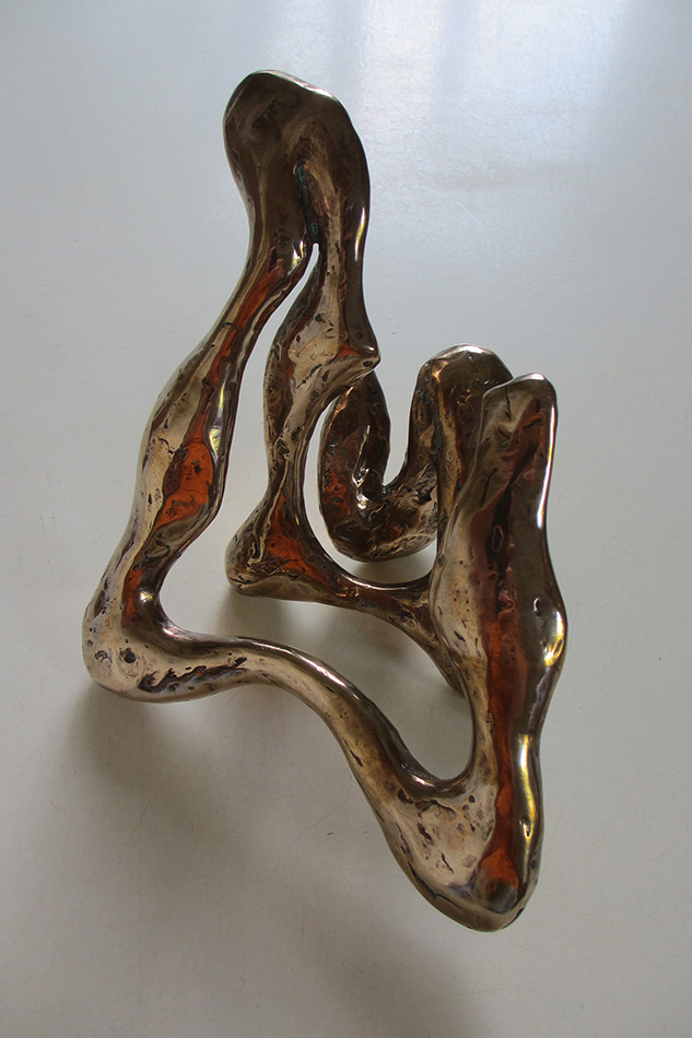 Interactie 25, brons, unicum, 30 x 30 x 30 cm.