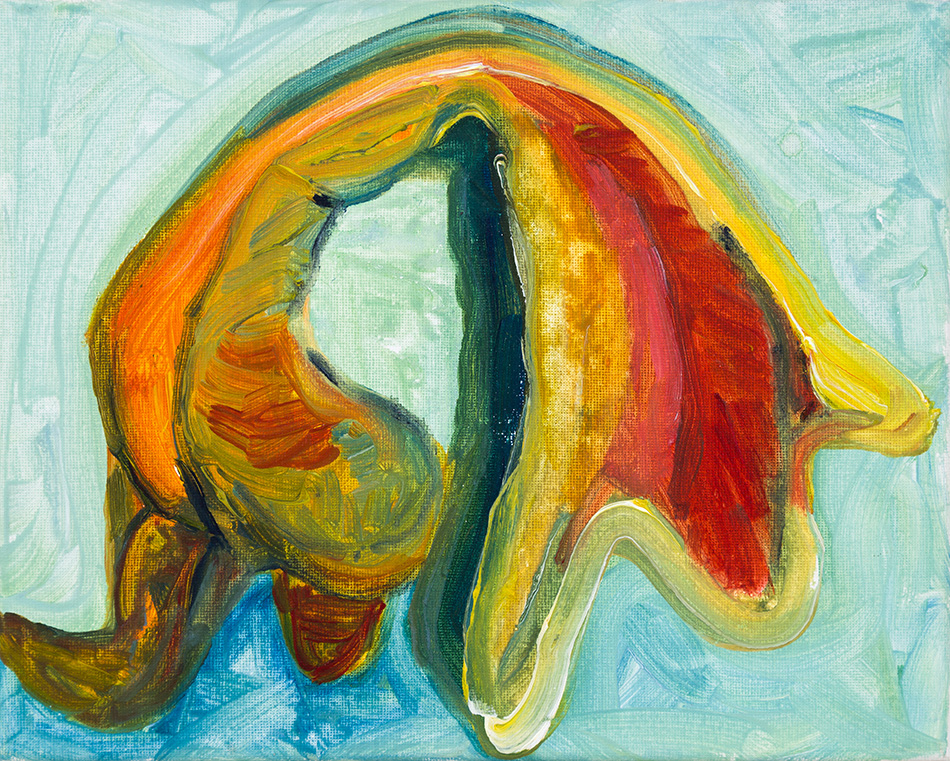 Flower fish 2, schilderij